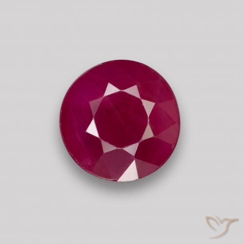0.87ct Naturale Vino rosso Rubino, Rotondo, VS-SI