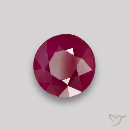 Rubino Vino rosso naturale da 0.87 ct, Rotondo, VS-SI