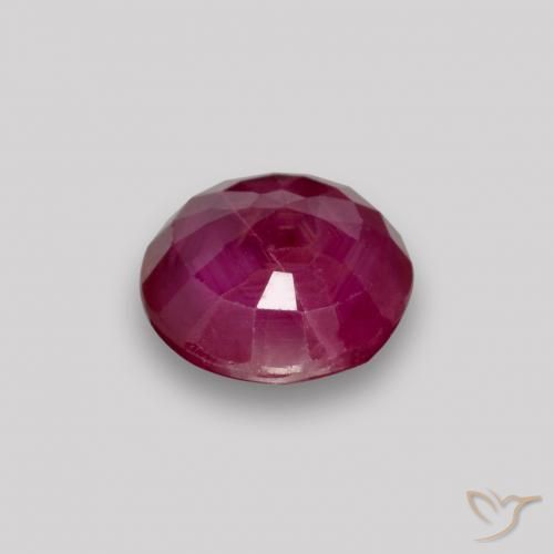 Rubino Vino rosso naturale da 0.87 ct, Rotondo, VS-SI