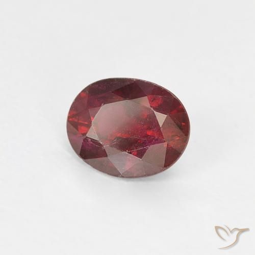 Rubino Rosso brillante naturale da 0.44 ct, Ovale, VS-SI