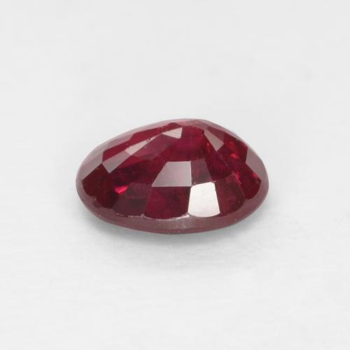 Rubino Rosso medio naturale da 0.46 ct, Taglio ovale, VS-SI