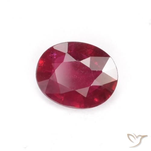Rubino Rosa rossastro intenso naturale da 0.35 ct, Ovale, VS-SI