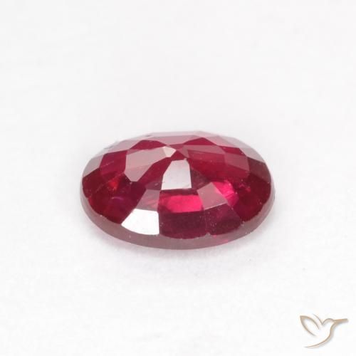 Rubino Rosa rossastro intenso naturale da 0.35 ct, Ovale, VS-SI