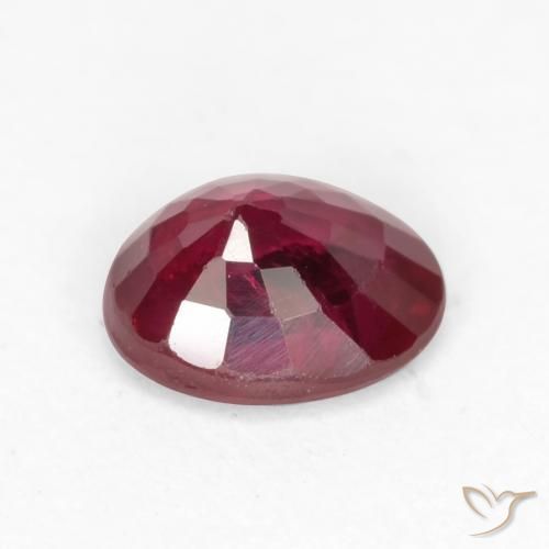 Rubino Rosso scuro naturale da 0.47 ct, Ovale, VS-SI