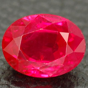 Rubino naturale rosso da 1,03 ct, taglio ovale, VS-SI
