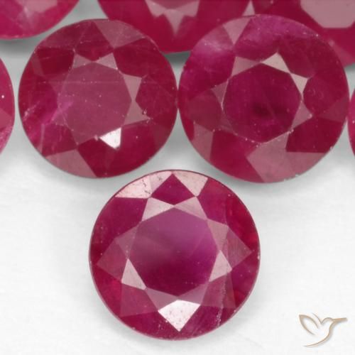 0.59ct Naturale Rosso medio Rubino, Rotondo, VS-SI