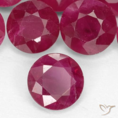 Rubino Rosso medio naturale da 0.59 ct, Rotondo, VS-SI