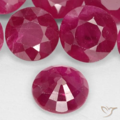 Rubino Rosso medio naturale da 0.59 ct, Rotondo, VS-SI
