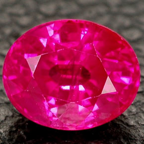 Rubino naturale rosso da 1,17 ct, taglio ovale, VS