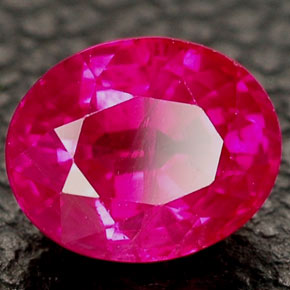 Rubino naturale rosso da 1,17 ct, taglio ovale, VS