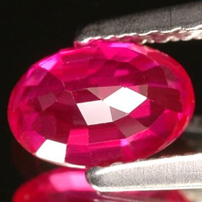Rubino naturale rosso da 1,03 ct, taglio ovale, VS-SI