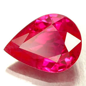 Rubino naturale rosa da 1,04 ct, taglio a pera, VS