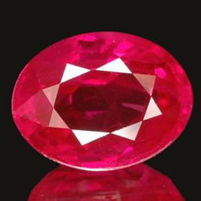 Rubino naturale rosa da 1,03 ct, taglio ovale, VVS-VS