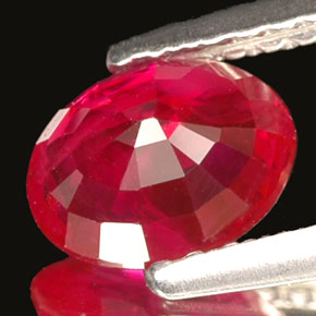Rubino naturale rosa da 1,03 ct, taglio ovale, VVS-VS