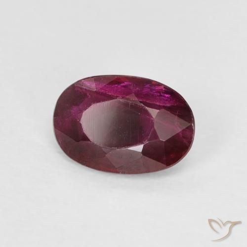 Rubino Rosso medio naturale da 0.53 ct, Ovale, VS-SI
