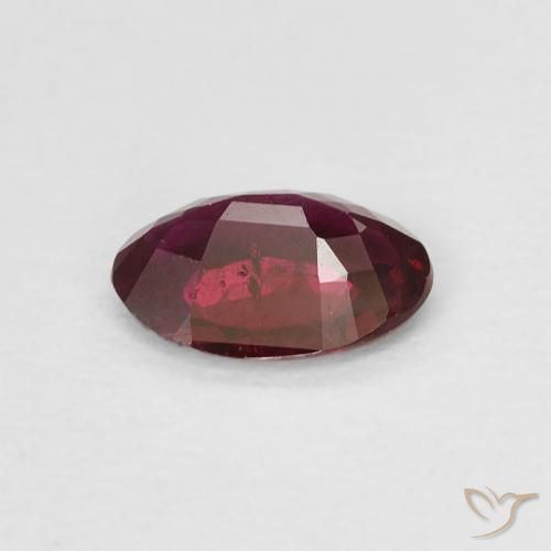 Rubino Vino rosso naturale da 0.39 ct, Ovale, VS-SI