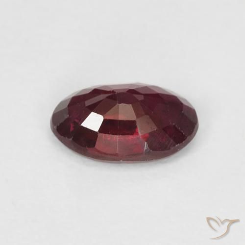 Rubino Rosso scuro naturale da 0.49 ct, Ovale, VS-SI