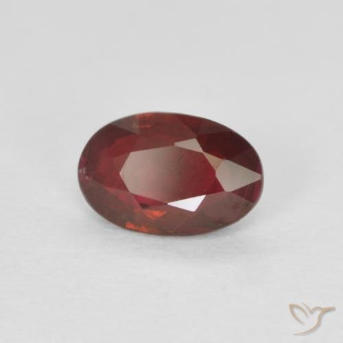 Rubino Rosso brillante naturale da 0.46 ct, Ovale, VS-SI