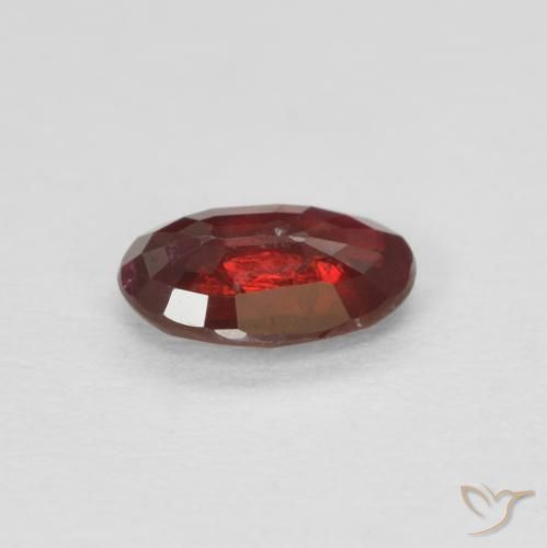 Rubino Rosso brillante naturale da 0.46 ct, Ovale, VS-SI