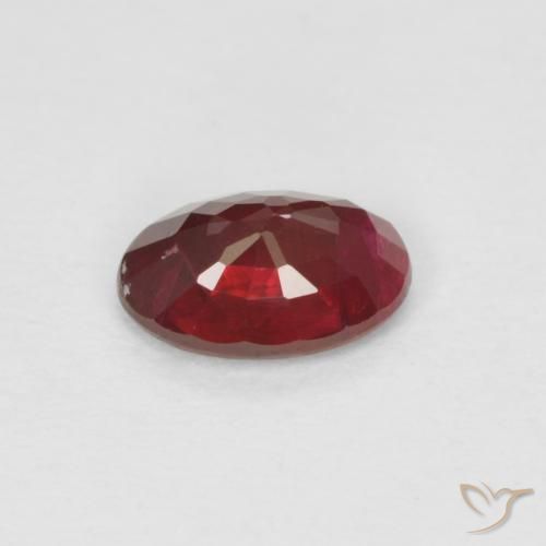 Rubino Vino rosso naturale da 0.55 ct, Ovale, VS-SI