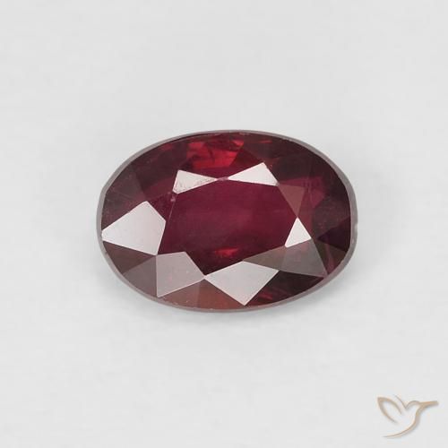 0.52ct Naturale Rosso medio Rubino, Ovale, VS-SI