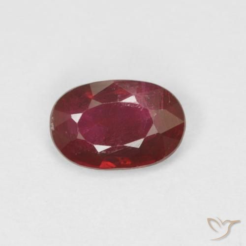 Rubino Vino rosso naturale da 0.49 ct, Ovale, VS-SI