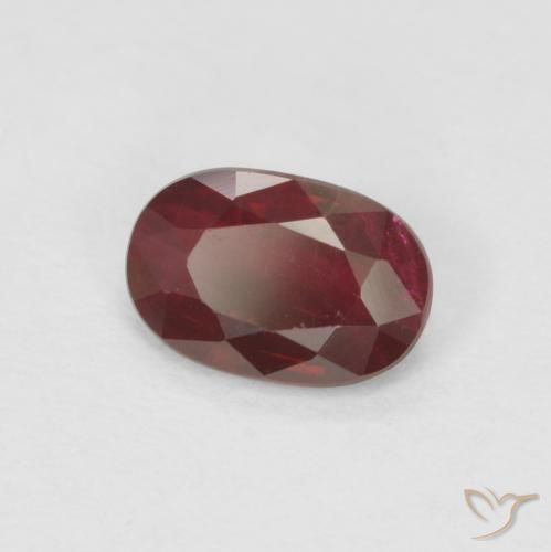 Rubino Vino rosso naturale da 0.57 ct, Ovale, VS-SI