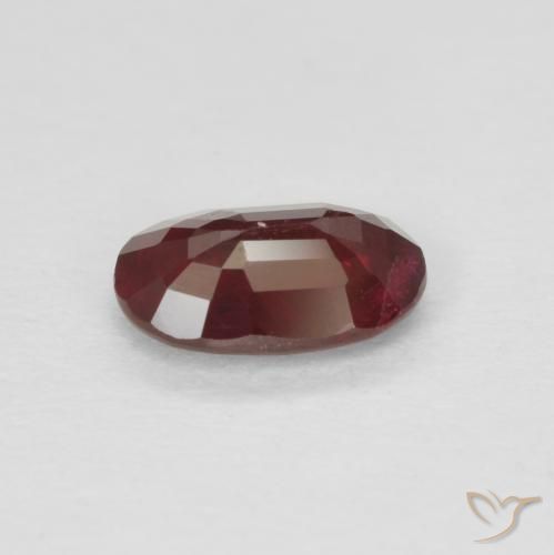 Rubino Vino rosso naturale da 0.57 ct, Ovale, VS-SI
