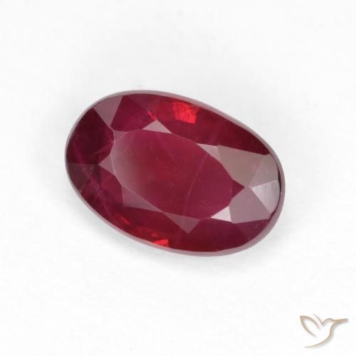 Rubino Sangue rosso naturale da 0.58 ct, Ovale, VS-SI
