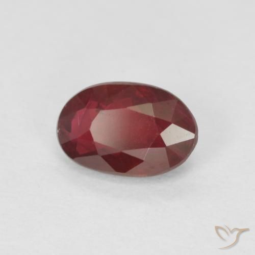 Rubino Sangue rosso naturale da 0.59 ct, Ovale, VS-SI