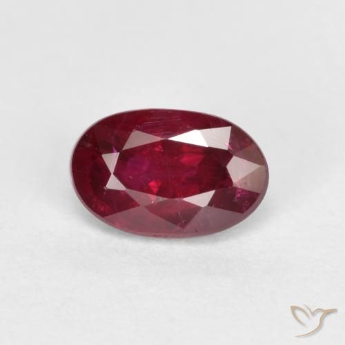 0.55ct Naturale Sangue rosso Rubino, Ovale, VS-SI