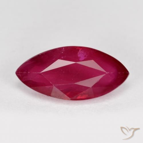1.29ct Naturale marmellata rossa Rubino, Taglio marquise, VS-SI