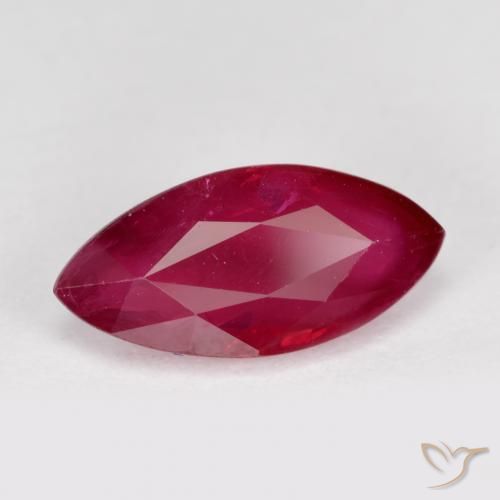 Rubino marmellata rossa naturale da 1.29 ct, Taglio marquise, VS-SI