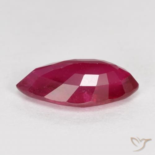 Rubino marmellata rossa naturale da 1.29 ct, Taglio marquise, VS-SI