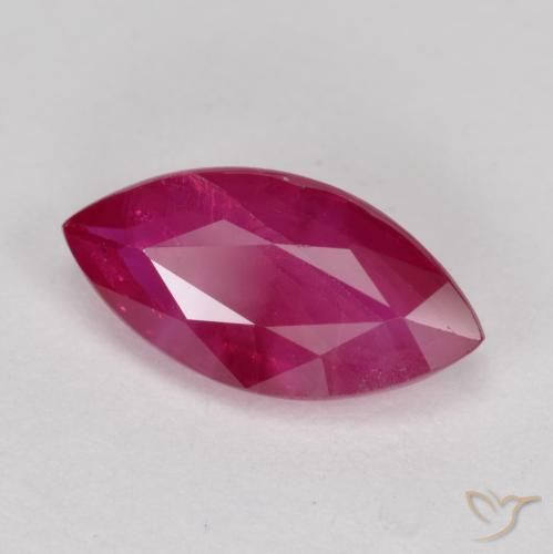 Rubino Rosso tendente al rosa naturale da 1.49 ct, Taglio marquise, VS-SI