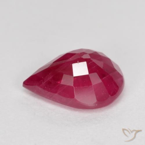 Rubino Rosso medio naturale da 1.04 ct, Forma a pera, VS-SI