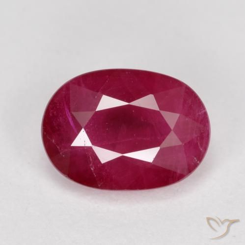 1.08ct Naturale Rosa rossastra Rubino, Ovale, VS-SI