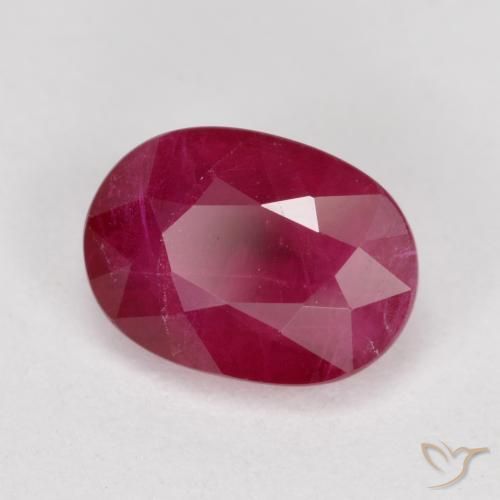 Rubino Rosa rossastra naturale da 1.08 ct, Ovale, VS-SI