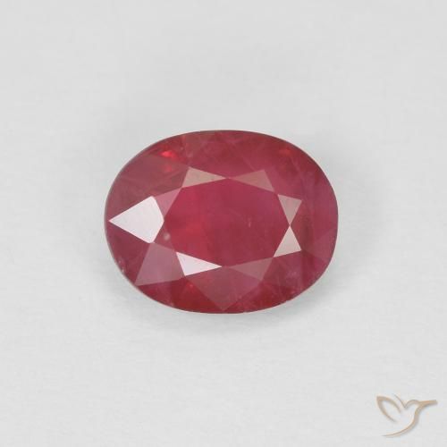 1.02ct Naturale Rosso medio Rubino, Ovale, VS-SI
