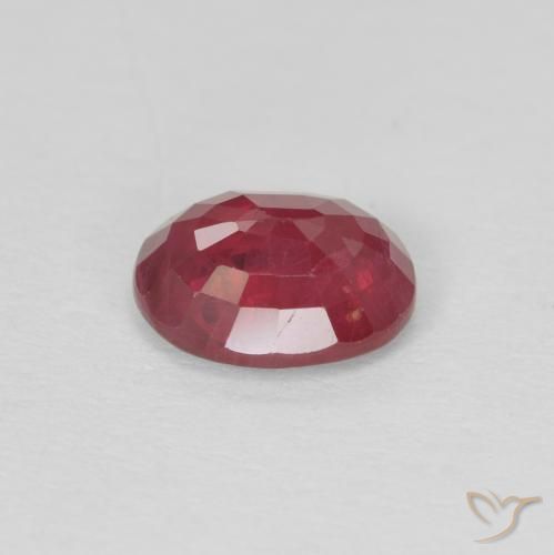 Rubino Rosso medio naturale da 1.02 ct, Ovale, VS-SI