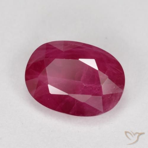 Rubino Rosso medio naturale da 1.05 ct, Ovale, VS-SI