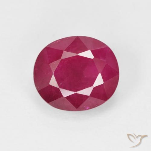 1.59ct Naturale Rosa rossastra Rubino, Ovale, VS-SI