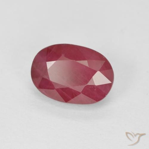 Rubino Rosso tendente al rosa naturale da 1.23 ct, Ovale, VS-SI