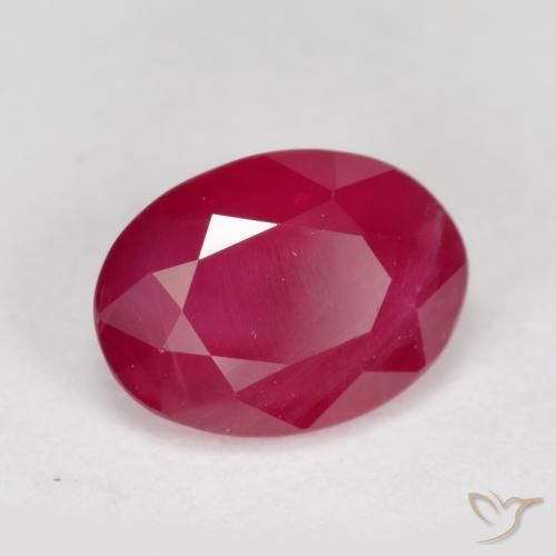 Rubino marmellata rossa naturale da 1.15 ct, Ovale, VS-SI