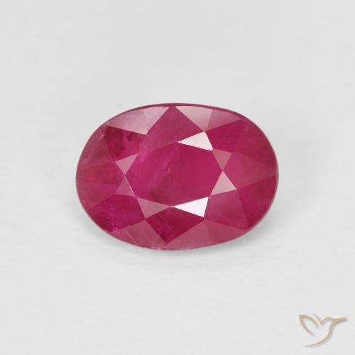 1.02ct Naturale Medium Dark-Red Rubino, Ovale, VS-SI