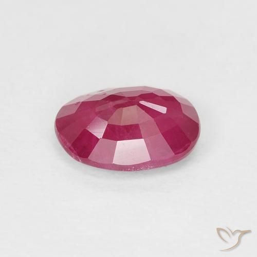 Rubino Medium Dark-Red naturale da 1.02 ct, Ovale, VS-SI