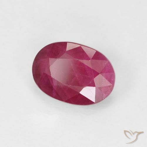 Rubino Rosa rossastro intenso naturale da 1.16 ct, Ovale, VS-SI