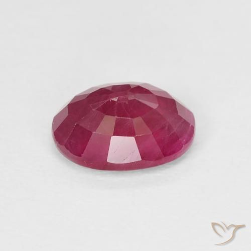 Rubino Rosa rossastro intenso naturale da 1.16 ct, Ovale, VS-SI