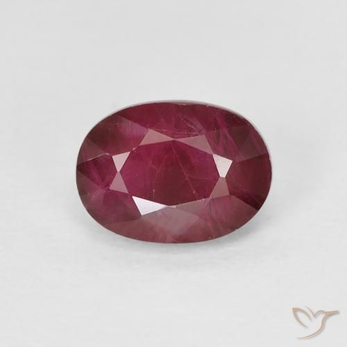 1.22ct Naturale Rosa rossastro intenso Rubino, Ovale, VS-SI