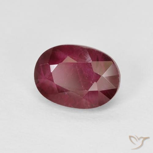 Rubino Rosa rossastro intenso naturale da 1.22 ct, Ovale, VS-SI